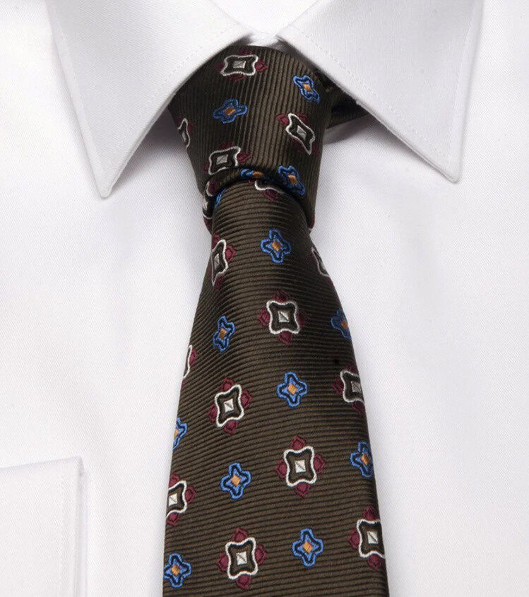 SEIDEN-JACQUARD KRAWATTE MIT GEOMETRISCHEM MUSTER