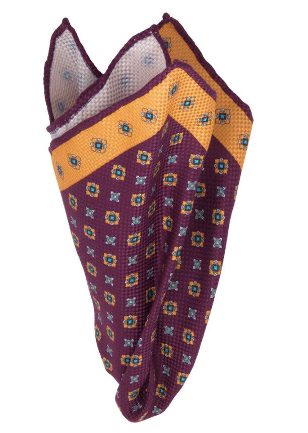 HANDROLLIERTES PANAMA-EINSTECKTUCH MIT GEOMETRISCHEM MUSTE