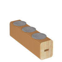 3er Papp- Sitzbank, faltbar - braun