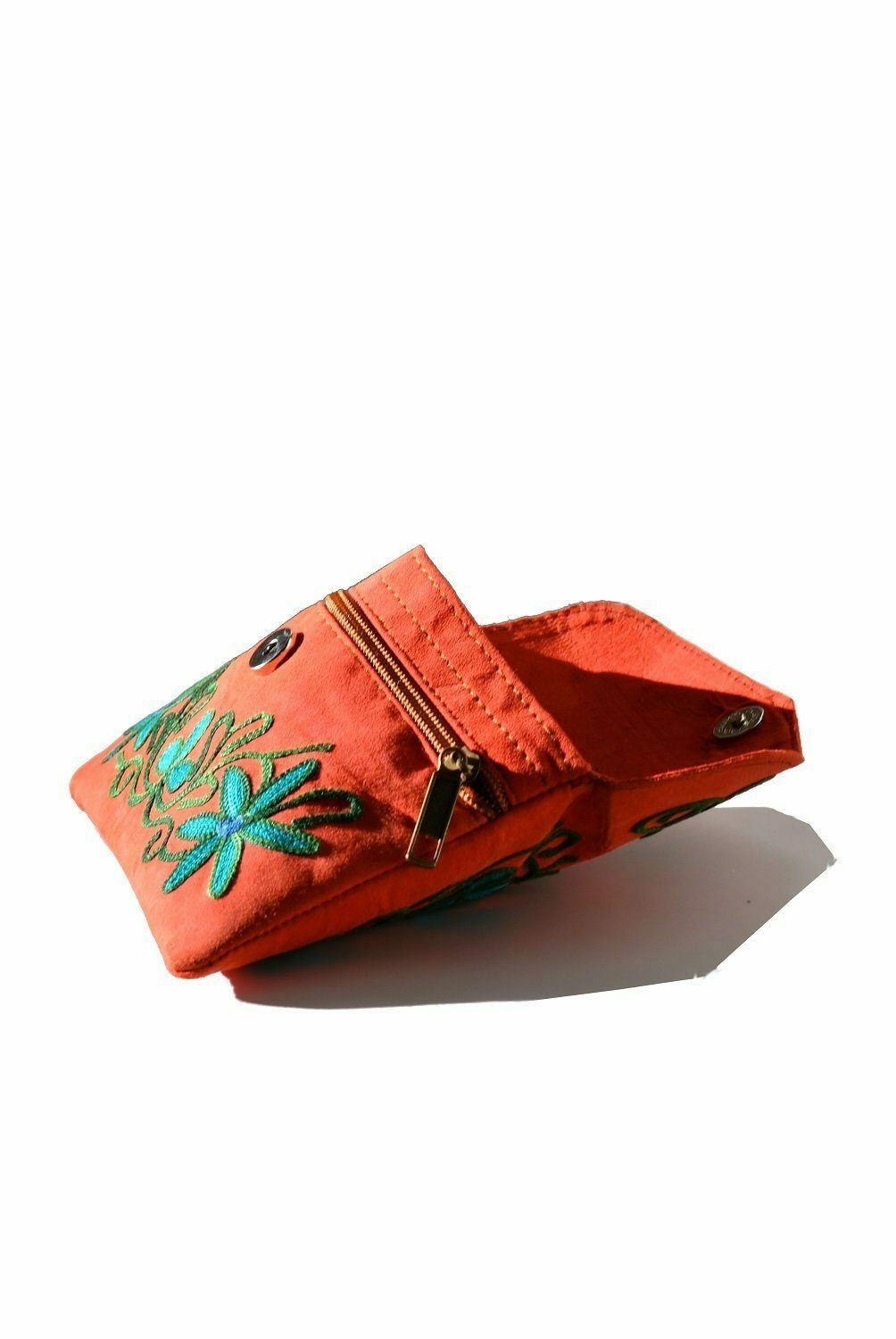 Blue Chilli Electronics Kosmetiktasche »Wildleder Tasche / Clutch«, bestickt, 20 x 11 cm