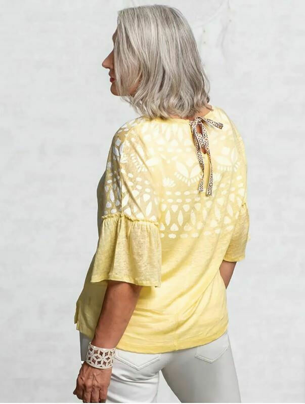 Leinen-Shirt Happy Sun