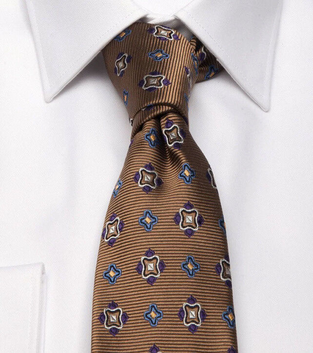 SEIDEN-JACQUARD KRAWATTE MIT GEOMETRISCHEM MUSTER