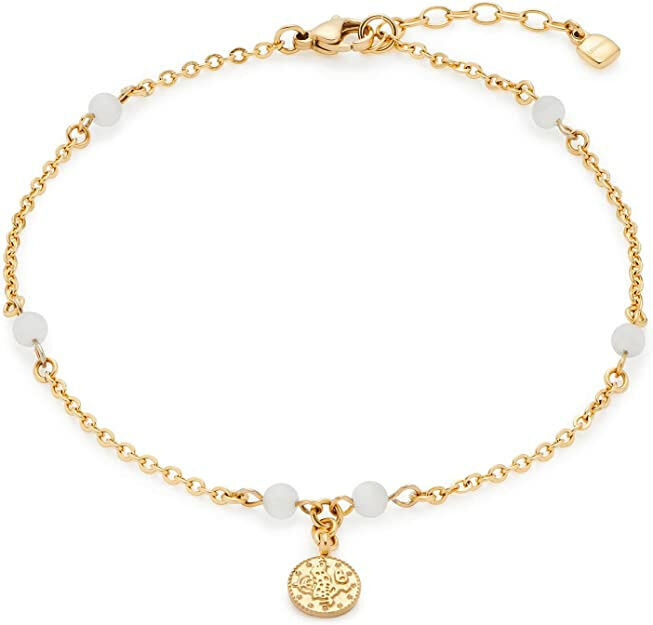 leonardo Damen Fußkette Farina Anhänger Münze Gold 18288