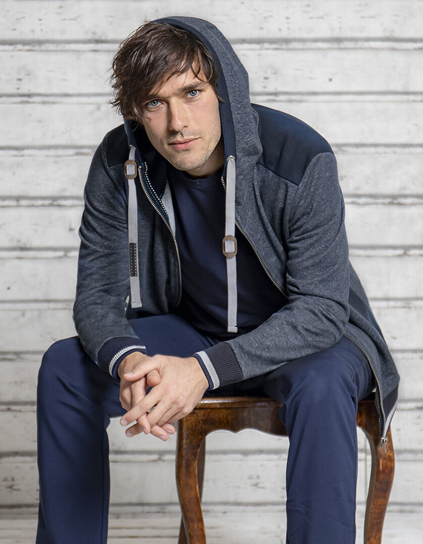 Sweatjacke men blau
