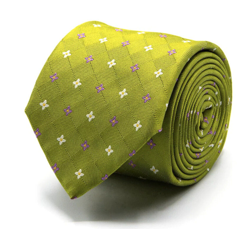 SEIDEN-JACQUARD KRAWATTE MIT BLÜTEN-MUSTER