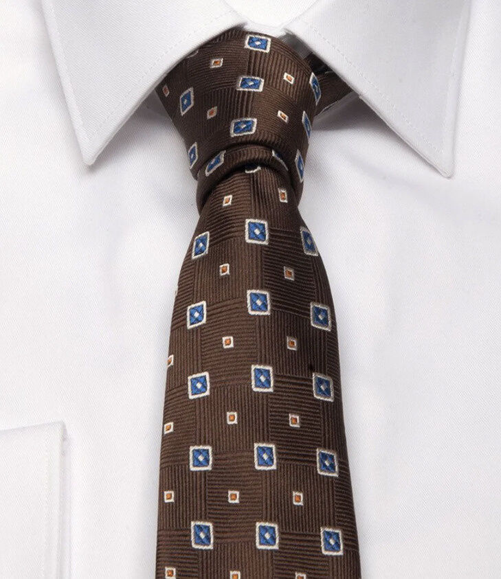 SEIDEN-JACQUARD KRAWATTE MIT GEOMETRISCHEM MUSTER