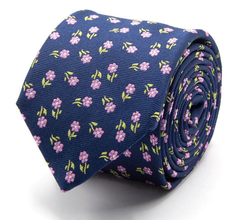 SEIDEN-JACQUARD KRAWATTE MIT BLÜTEN-MUSTER