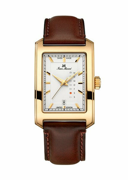 Jean Marcel Herren Automatikuhr Quadrum III mit Lederarmbnad Braun 371.70.52.26