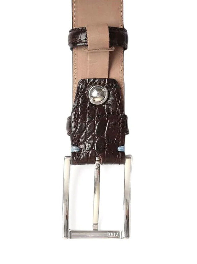 Ledergürtel mit Krokoprägung