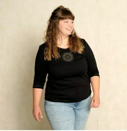 Shirt 3/4 Arm - Flower of Harmony schwarz