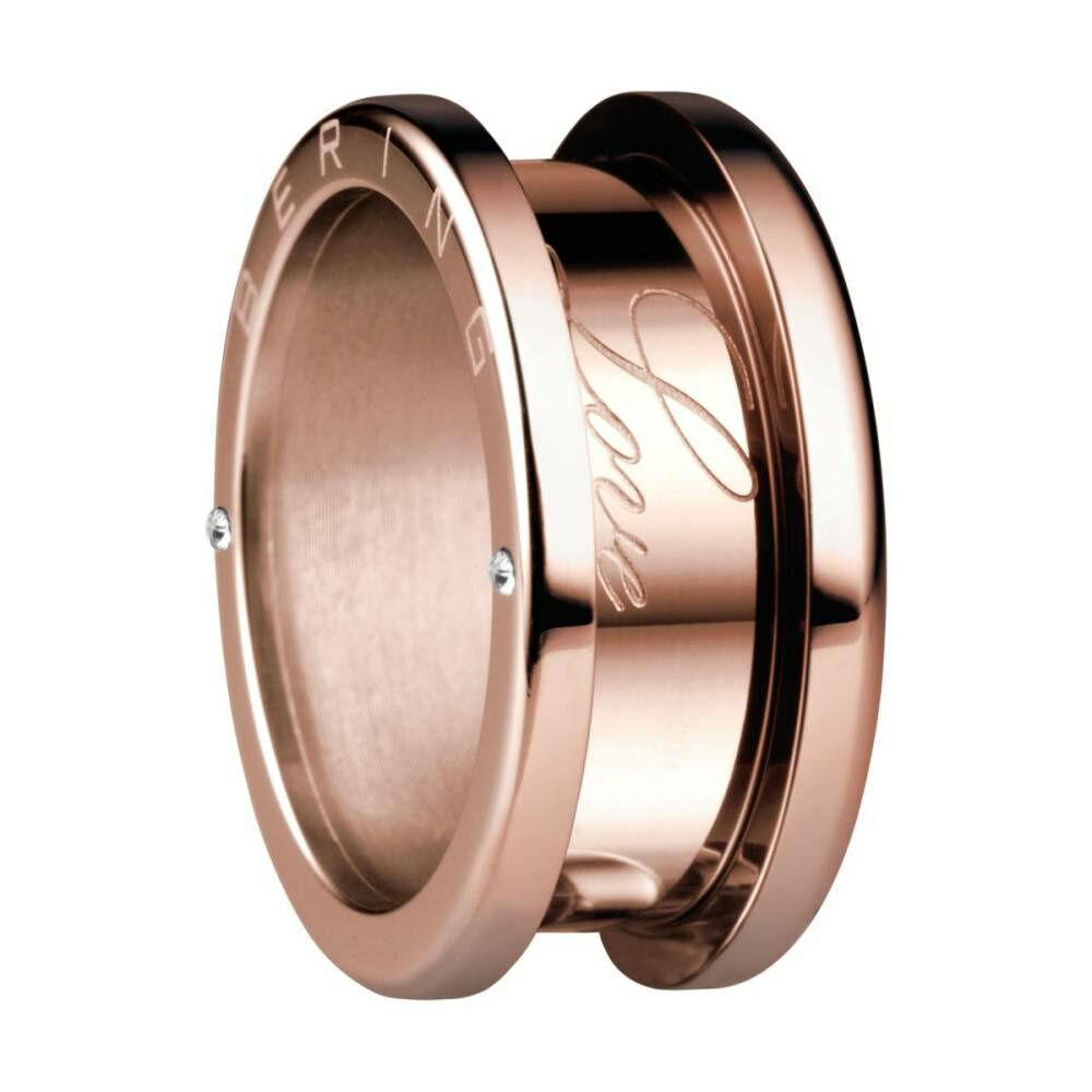 Bering Damen Außenring Arctic Symphony Love mit Zirkonia Steinen Edelstahl Rosegold 520-30