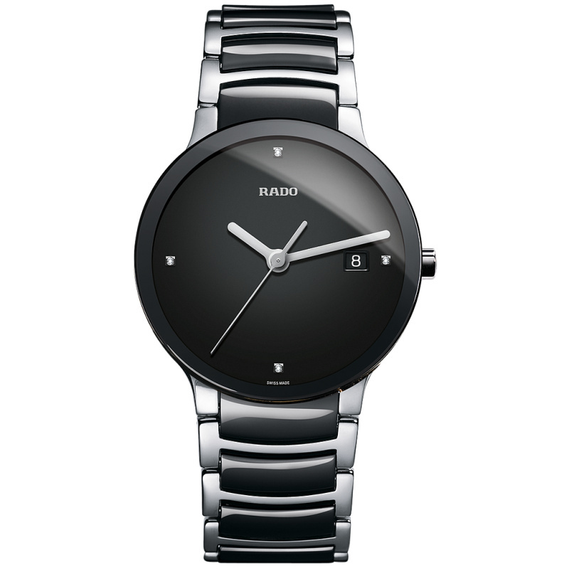 Rado Centrix Quarz schwarze Keramik Edelstahl R30934712