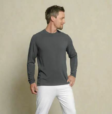 Longsleeve Bambus turmalingrau