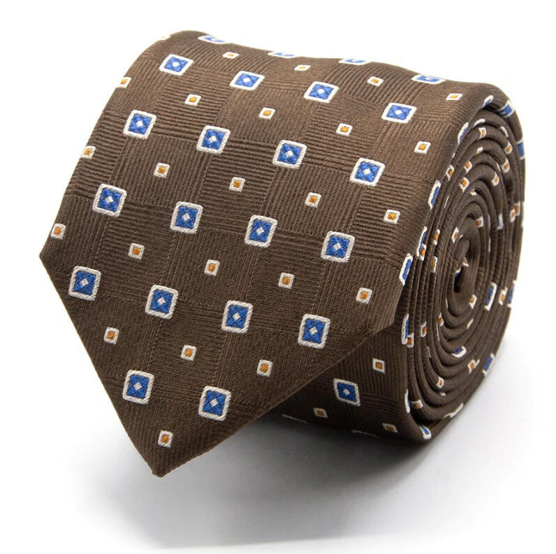SEIDEN-JACQUARD KRAWATTE MIT GEOMETRISCHEM MUSTER