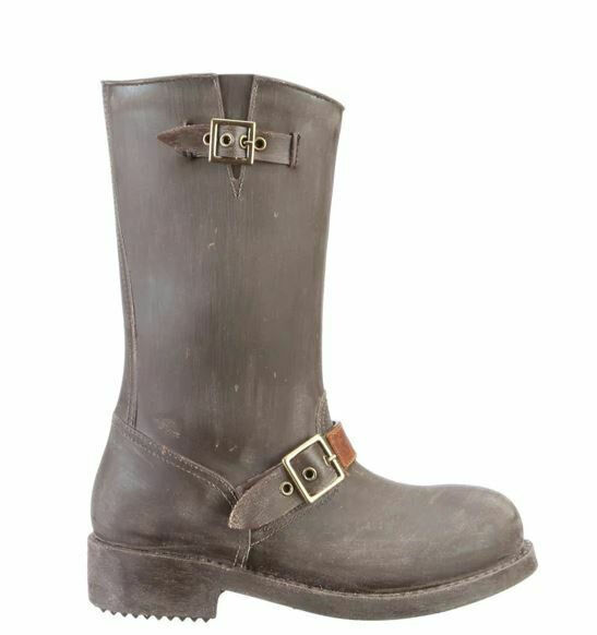 nat-2™ Rugged Prime Biker grey brown (W) | 100% waterproof rainboots