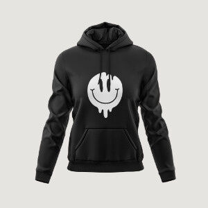 Hoodie Black melted Smiley