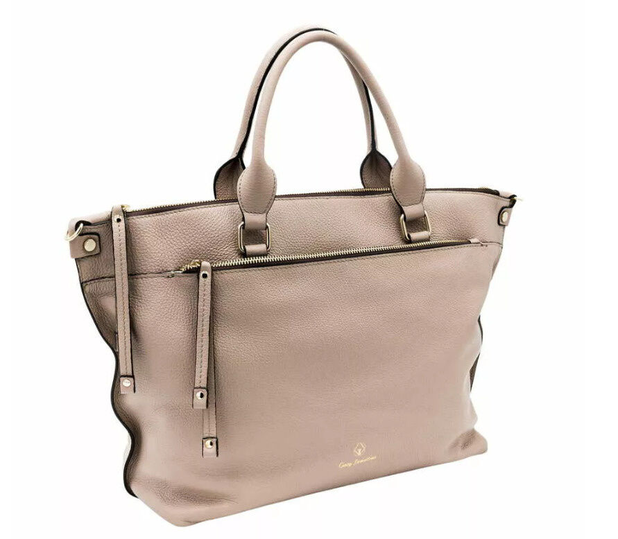 NEVER WITHOUT Tote Bag taupe Kalbsleder