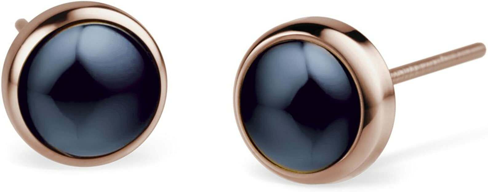 Bering Damen-Ohrstecker blaue Perle Rosegold 701-37-05