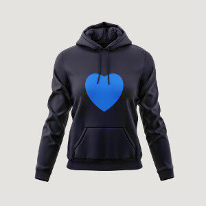 Hoodie French Navy Heart