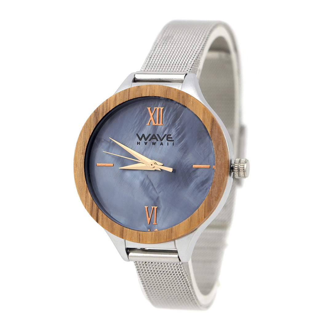 WAVE HAWAII Holzuhr Woman Shell Olive