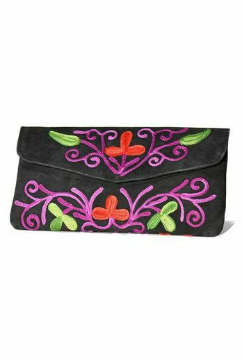 Blue Chilli Electronics Taschenorganizer »Wildleder Tasche / Clutch«, bestickt, 17 x 11 cm
