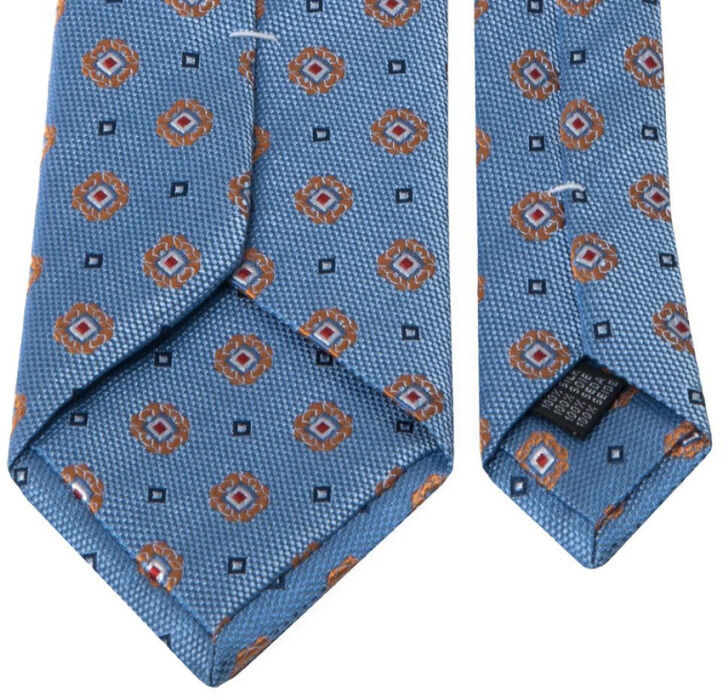 SEIDEN-JACQUARD KRAWATTE MIT GEOMETRISCHEM MUSTER