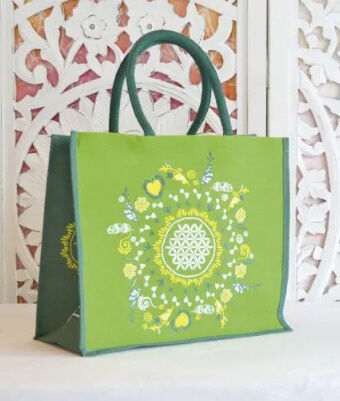 9975 - Jute-Tasche - Blume des Lebens