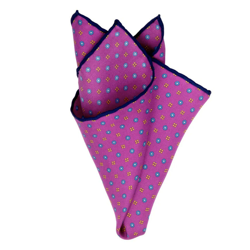 HANDROLLIERTES EINSTECKTUCH AUS SEIDEN-TWILL