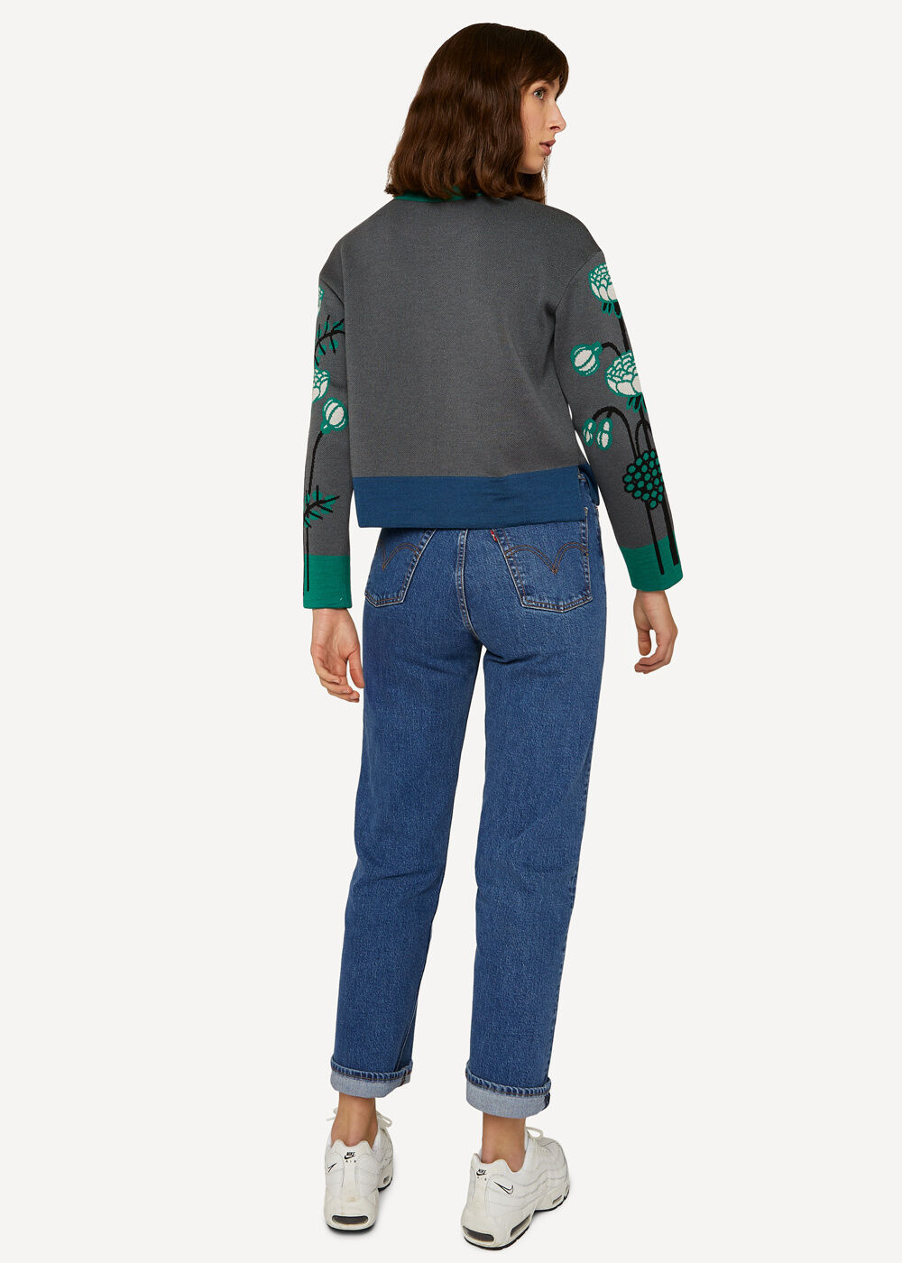 Bud to bloom Pullover grau