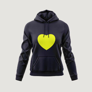Hoodie French Navy Heart