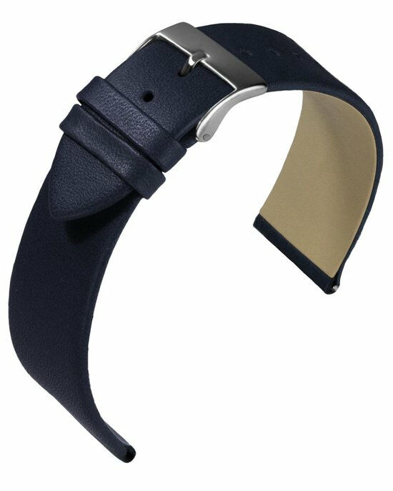 Eulit Unisex Uhrenarmband Leder Blau 50341616502