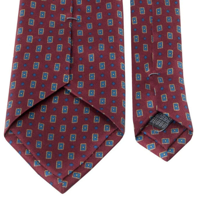 TWILL-KRAWATTE AUS REINER SEIDE MIT GEOMETRISCHEM MUSTER