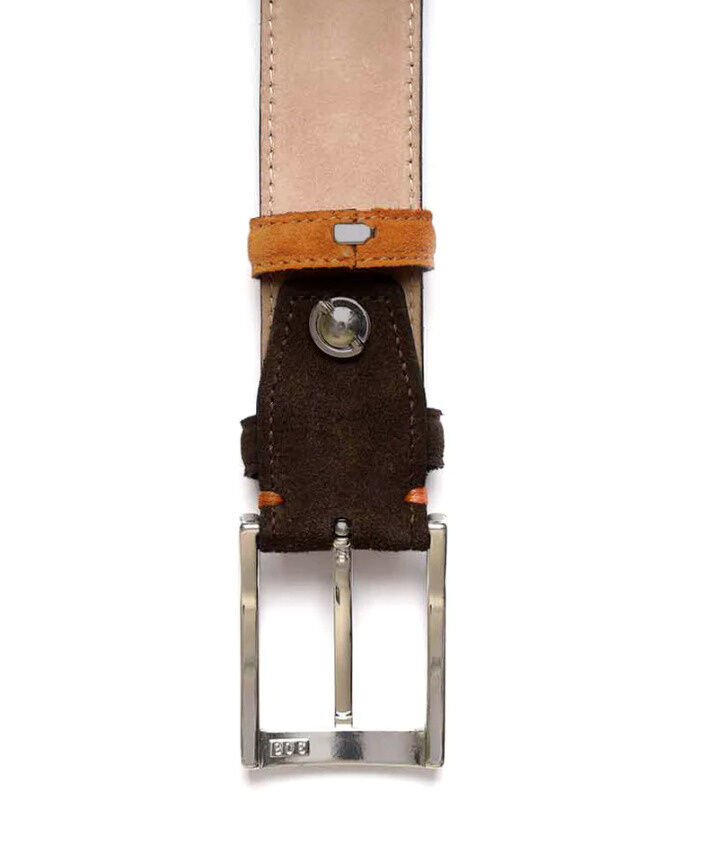 Veloursleder-Gürtel mit Wechselschlaufe