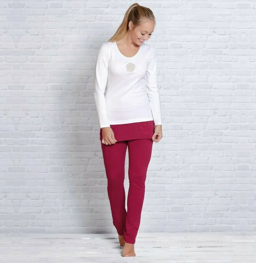 Yogahose mit Rockbund rosenrot
