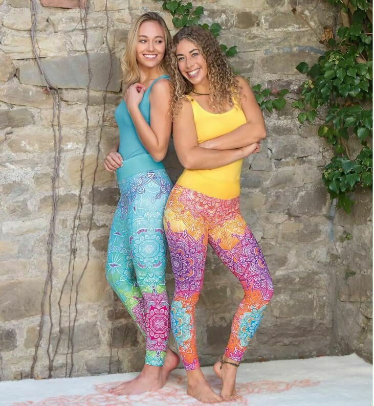 Yoga-Leggings karibik-blue