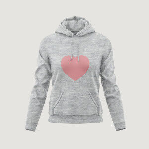Hoodie Heather Grey Heart