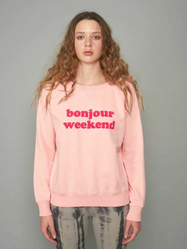 Sweatshirt bonjour weekend