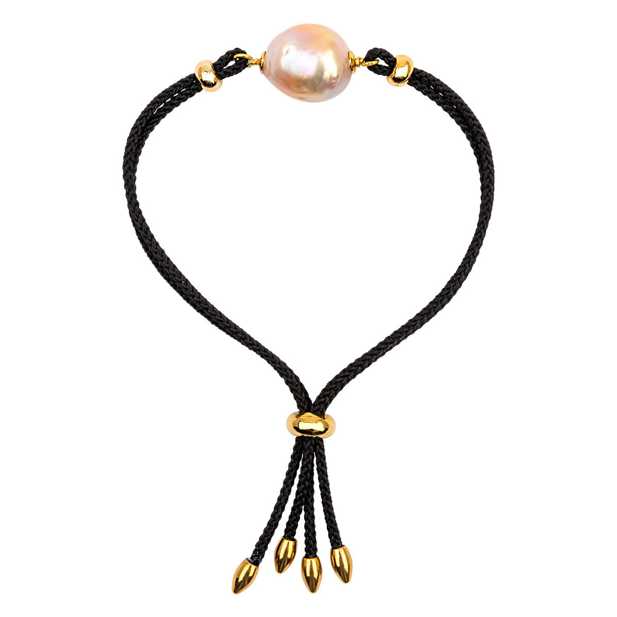 a172e89e3d9119d4e1ca85d2ff895c4a2149db85_MS_0010296_image_1_64354513d9dd2 Armband "Sunrise" Schwarz/Gold mit Semi-Barock-Perle Rosé