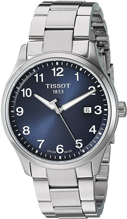 Tissot Herren-Armbanduhr, Größe XL, Edelstahl, Grau