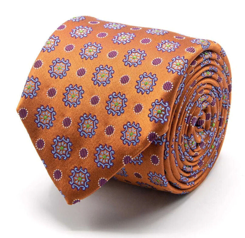 SEIDEN-JACQUARD KRAWATTE MIT GEOMETRISCHEM MUSTER