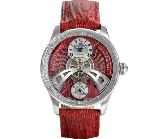 Carl von Zeyten Herren Automatikuhr Freudenstadt mit Lederarmband Rot CVZ0043RDS