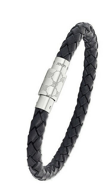 Joop Herren Armschmuck, 21cm, Leder, Kalb, Edelstahl 2023437
