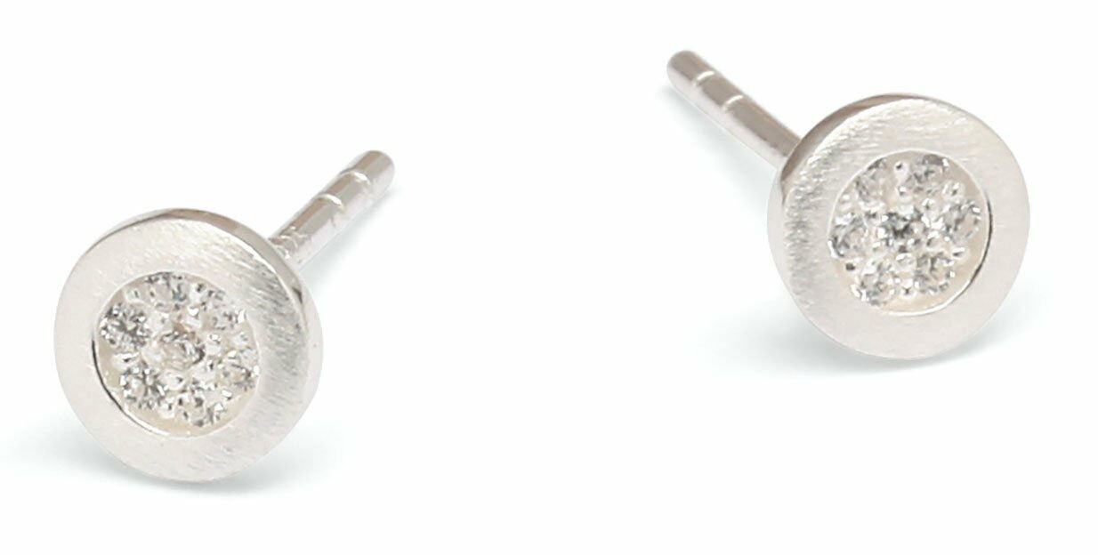Bernd Wolf Damen Ohrstecker PADMINI Design mit Pavé Zirkonia Steinen Silber 19150154 