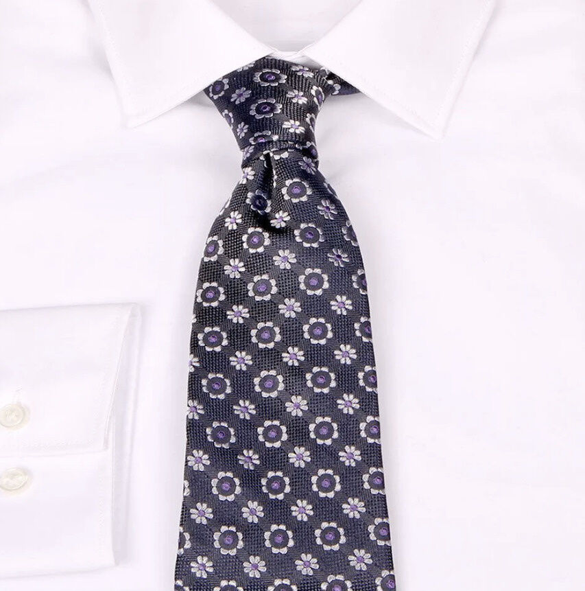 SEIDEN-JACQUARD KRAWATTE MIT FLORALEM MUSTER
