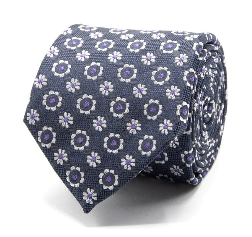 SEIDEN-JACQUARD KRAWATTE MIT FLORALEM MUSTER