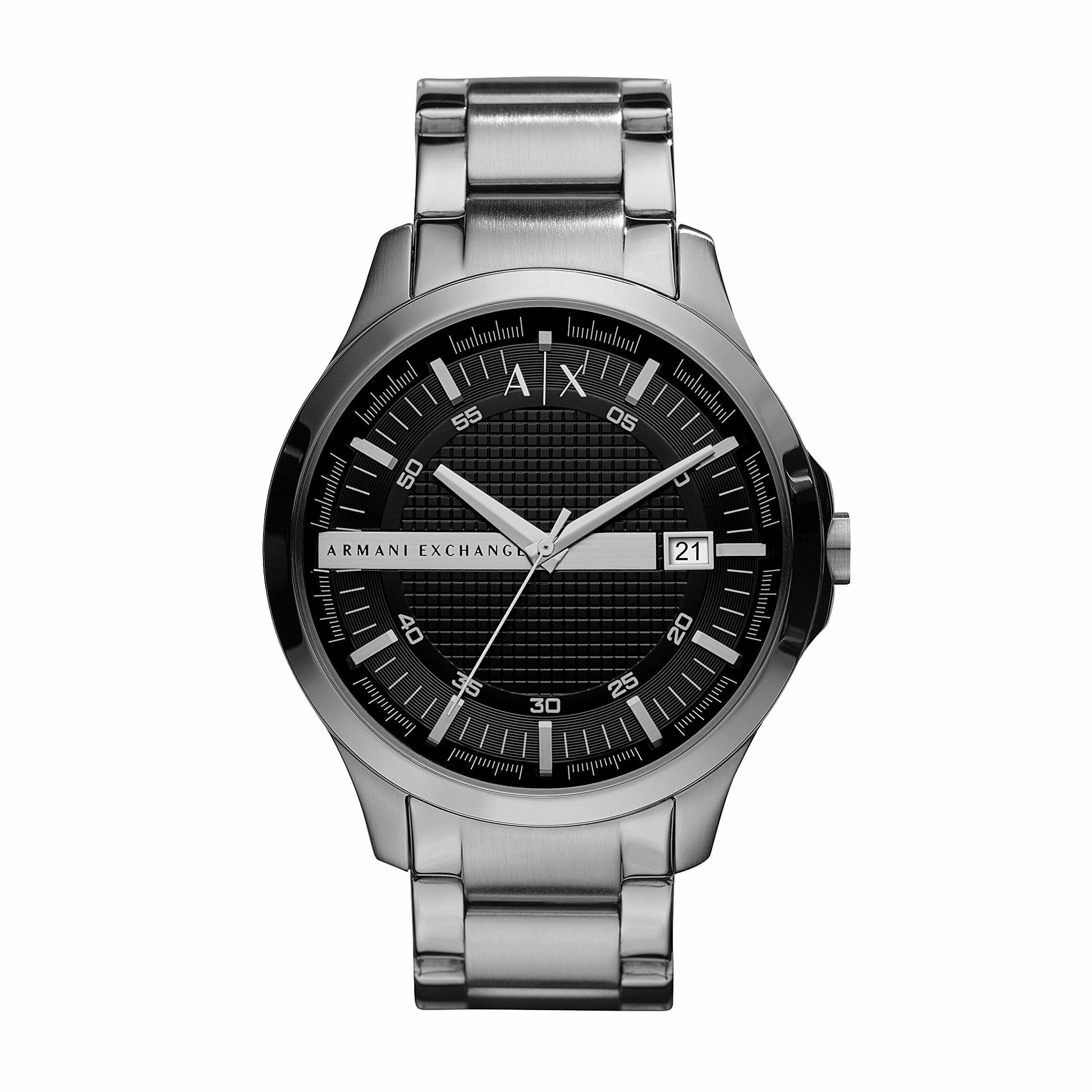 Armani Exchange Herren Analog Quarz Uhr mit Edelstahl Armband AX2103