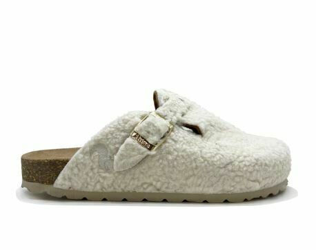 Thies 1856 ® Eco Teddy Clog vegan Offwhite (W/X)