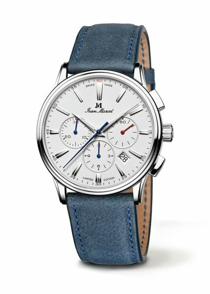 Jean Marcel Herren Automatik Chronograph Artem mit blauem Lederarmband 320.60.52.111