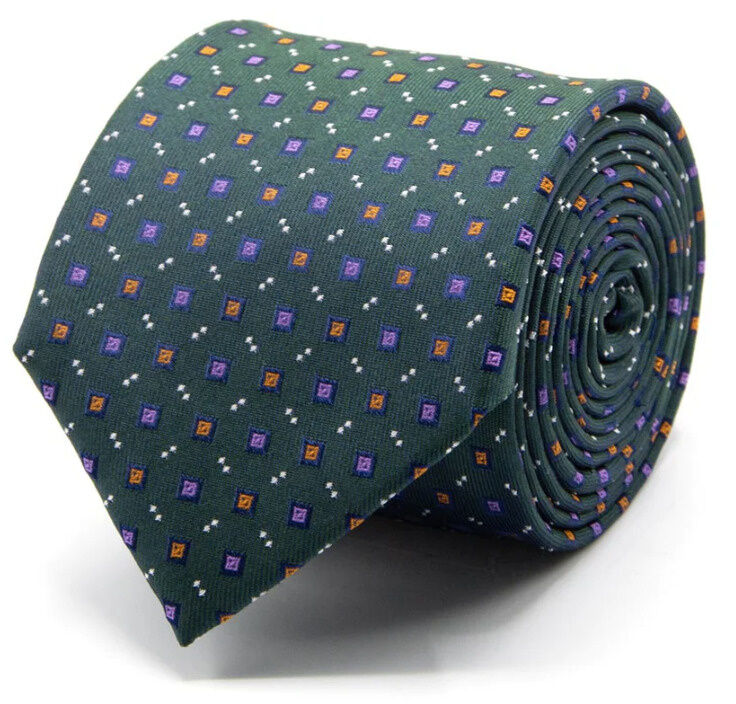 SEIDEN-JACQUARD KRAWATTE MIT GEOMETRISCHEM MUSTER
