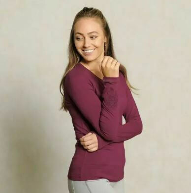 Langarm-Shirt Bambus berry